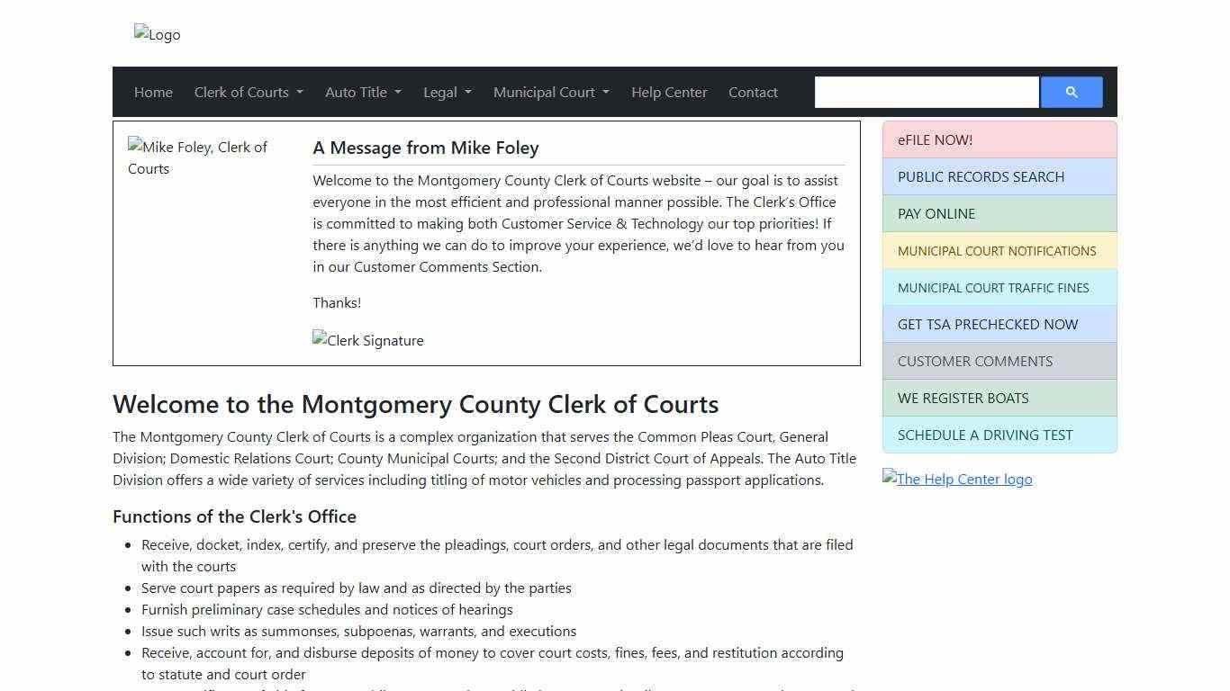 Mike Foley, Montgomery County Clerk of Courts